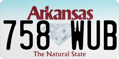 AR license plate 758WUB