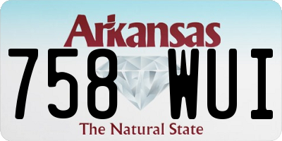 AR license plate 758WUI