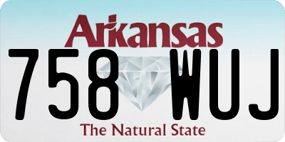 AR license plate 758WUJ