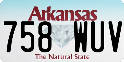 AR license plate 758WUV