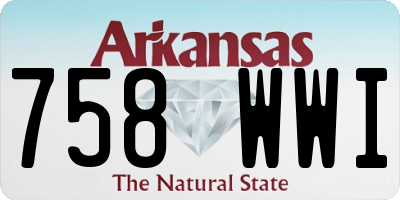 AR license plate 758WWI