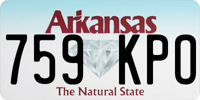 AR license plate 759KPO