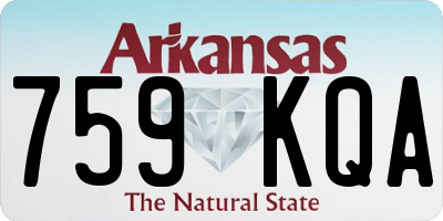 AR license plate 759KQA