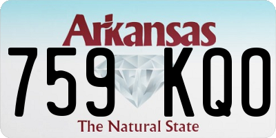 AR license plate 759KQO