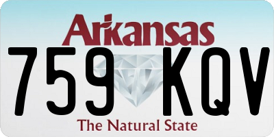 AR license plate 759KQV