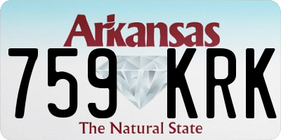 AR license plate 759KRK