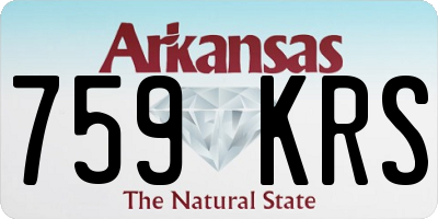AR license plate 759KRS