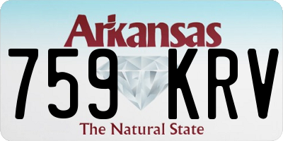 AR license plate 759KRV