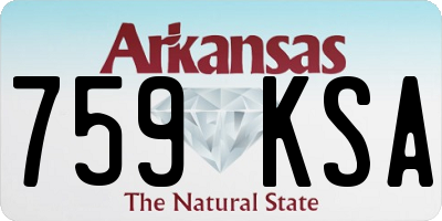 AR license plate 759KSA