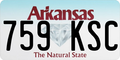 AR license plate 759KSC