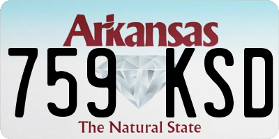 AR license plate 759KSD