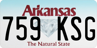 AR license plate 759KSG