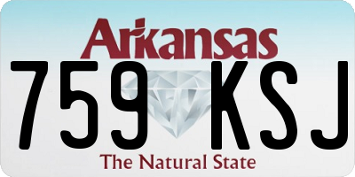 AR license plate 759KSJ