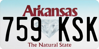 AR license plate 759KSK