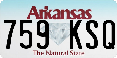AR license plate 759KSQ