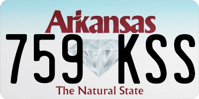 AR license plate 759KSS