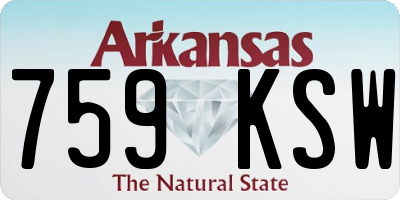 AR license plate 759KSW
