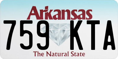 AR license plate 759KTA
