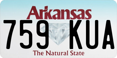 AR license plate 759KUA