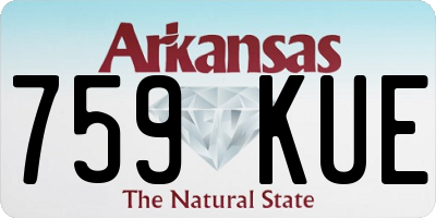 AR license plate 759KUE