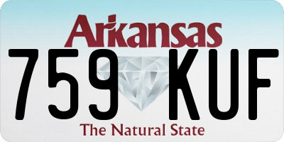 AR license plate 759KUF