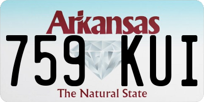 AR license plate 759KUI