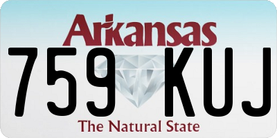 AR license plate 759KUJ