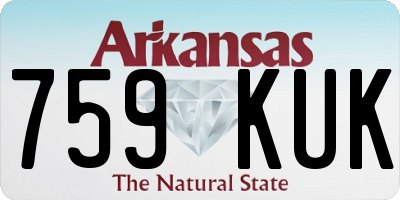 AR license plate 759KUK