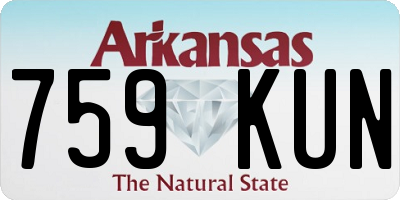AR license plate 759KUN