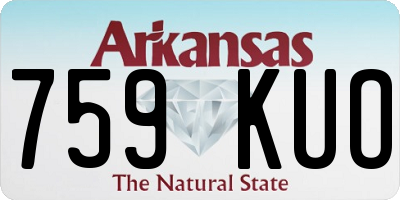 AR license plate 759KUO