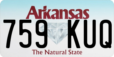 AR license plate 759KUQ