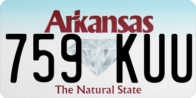 AR license plate 759KUU