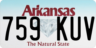 AR license plate 759KUV