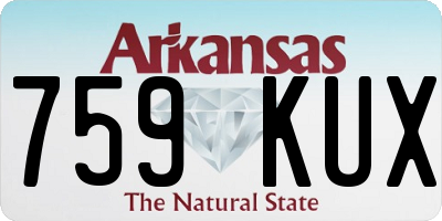 AR license plate 759KUX