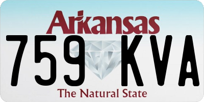 AR license plate 759KVA