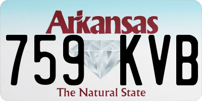 AR license plate 759KVB