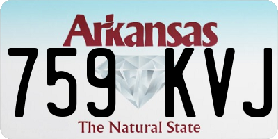 AR license plate 759KVJ