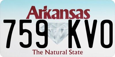 AR license plate 759KVO