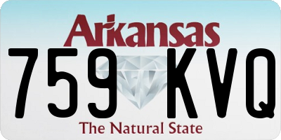 AR license plate 759KVQ