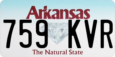 AR license plate 759KVR