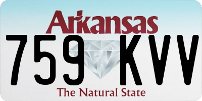 AR license plate 759KVV