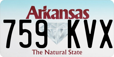 AR license plate 759KVX