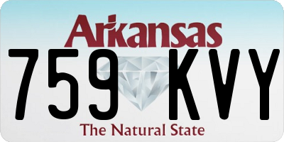 AR license plate 759KVY