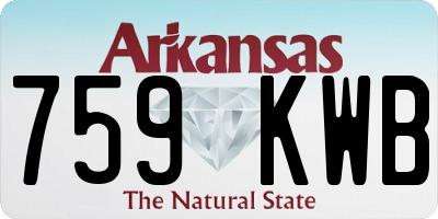 AR license plate 759KWB