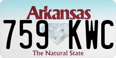 AR license plate 759KWC
