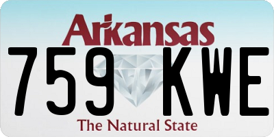 AR license plate 759KWE