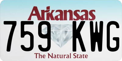 AR license plate 759KWG