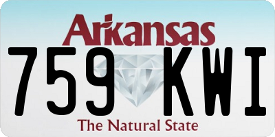 AR license plate 759KWI