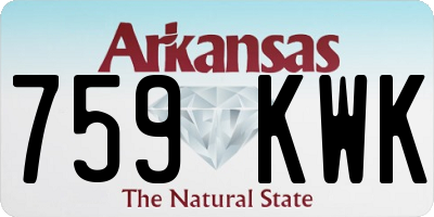 AR license plate 759KWK