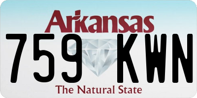 AR license plate 759KWN